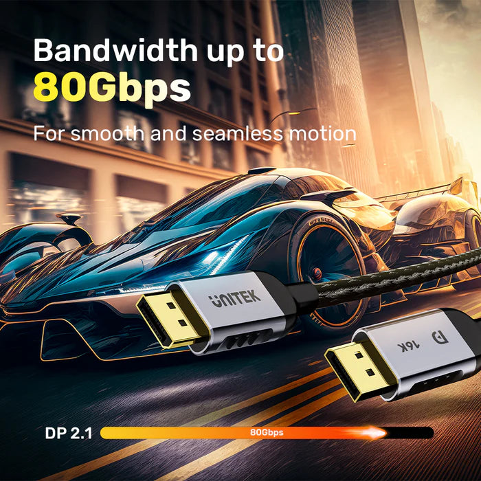 Unitek Gaming 8K@120Hz DisplayPort 2.1 Cable Unitek Gaming 8K@120Hz DisplayPort 2.1 Cable